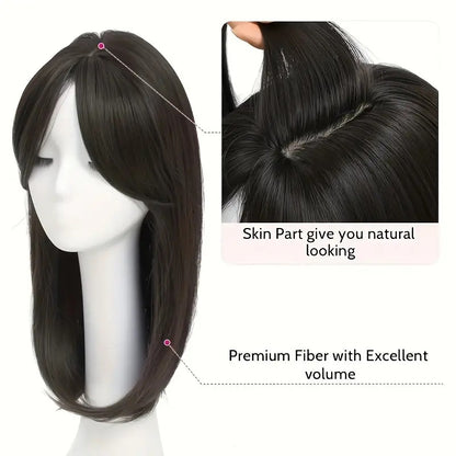 Synthetic Hairpiece for Women with Gradient Color