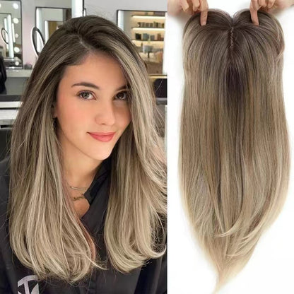 Synthetic Hairpiece for Women with Gradient Color
