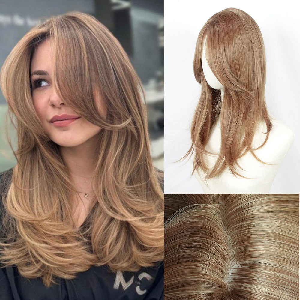 Synthetic Hairpiece for Women with Gradient Color