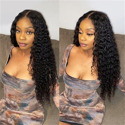 Synthetic Long Curly Hair Wig with Middle Part