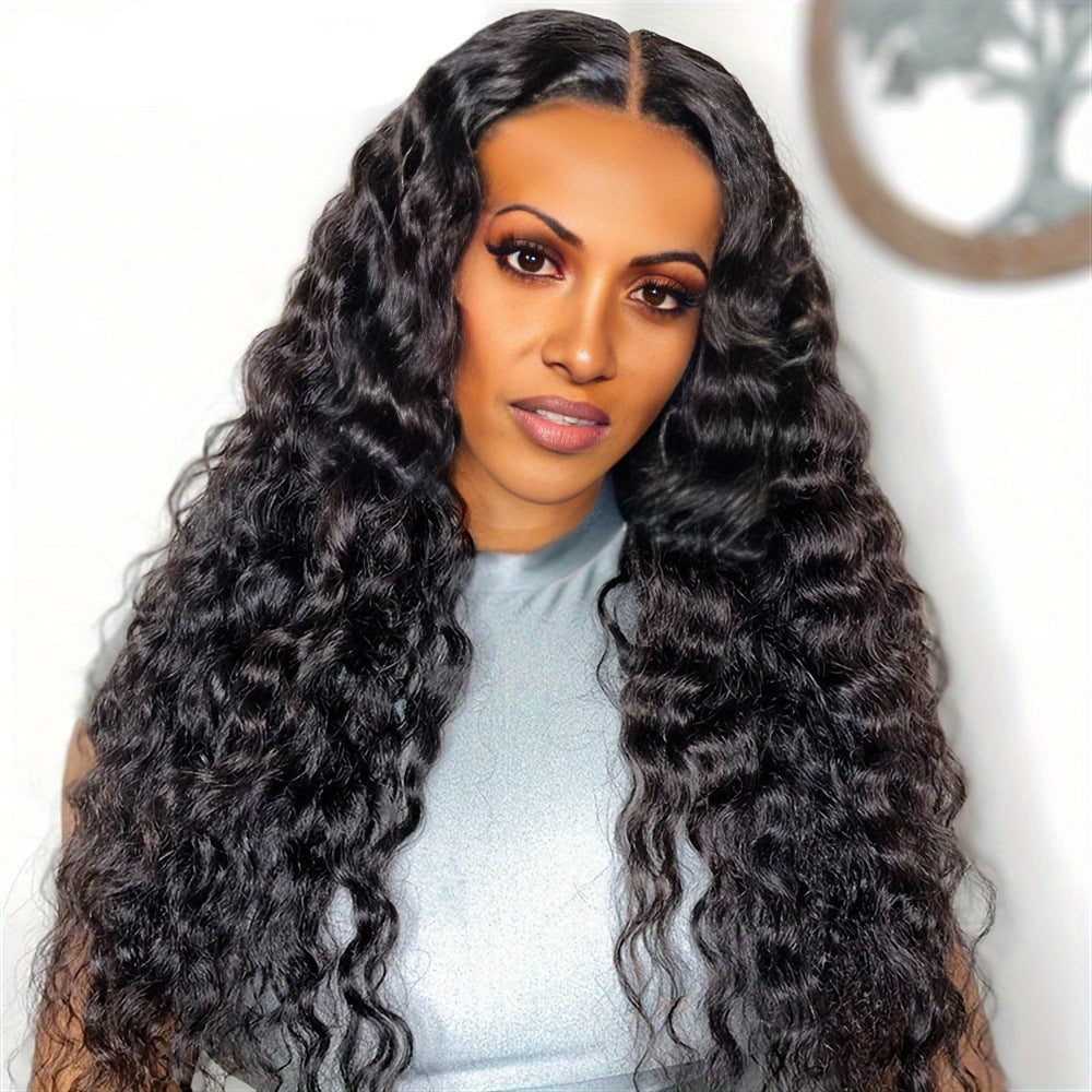 Synthetic Long Curly Hair Wig with Middle Part