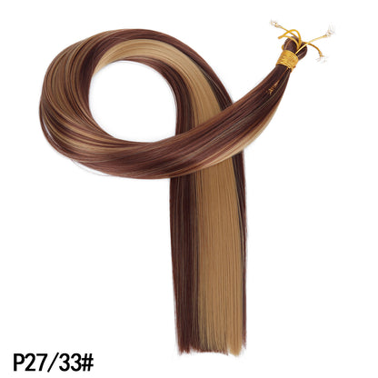 Synthetic Straight Hair Extensions Long Fiber Bundles