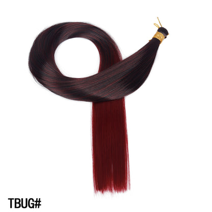 Synthetic Straight Hair Extensions Long Fiber Bundles