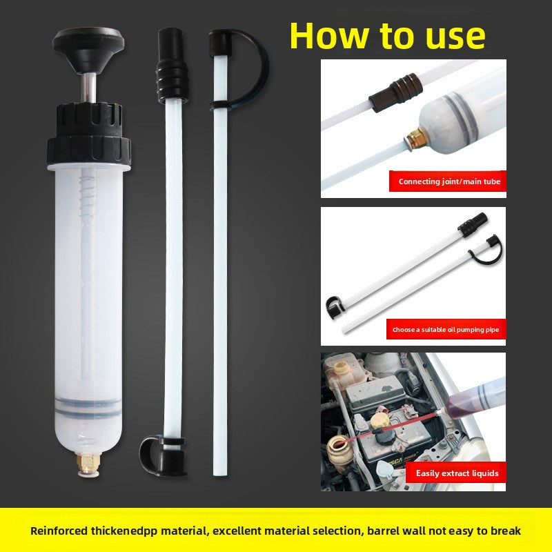 Syringe-type dual-purpose oil suction and injection tool