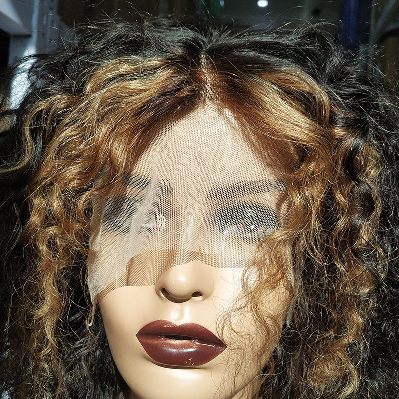 T Part Lace Bob Wig Human Hair Water Curly