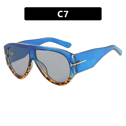 T-Shaped Large Frame Aviator Sunglasses