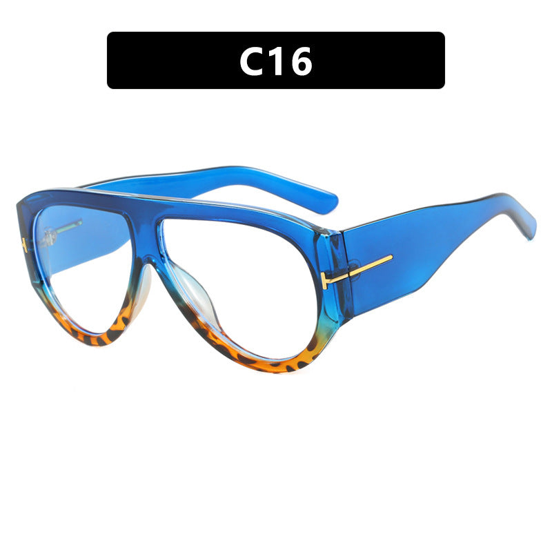 T-Shaped Large Frame Aviator Sunglasses