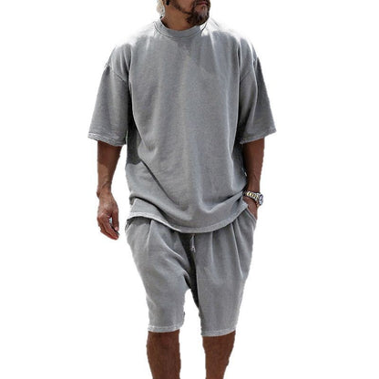 T-shirt, shorts, and relaxed-fit sportswear set