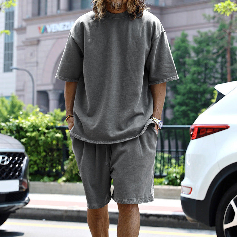 T-shirt, shorts, and relaxed-fit sportswear set