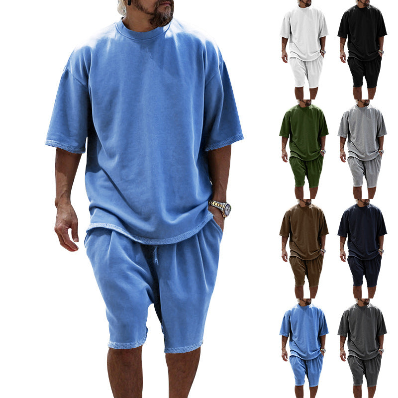 T-shirt, shorts, and relaxed-fit sportswear set