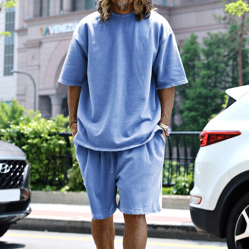 T-shirt, shorts, and relaxed-fit sportswear set