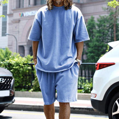 T-shirt, shorts, and relaxed-fit sportswear set