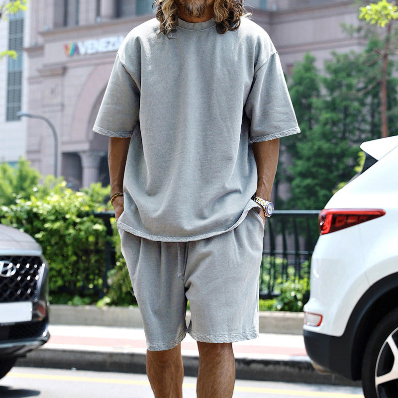 T-shirt, shorts, and relaxed-fit sportswear set