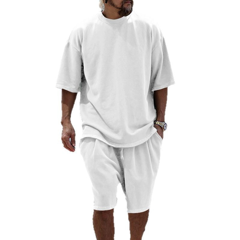 T-shirt, shorts, and relaxed-fit sportswear set
