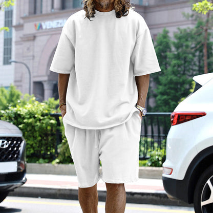T-shirt, shorts, and relaxed-fit sportswear set