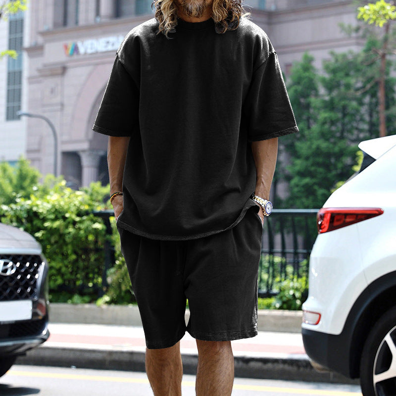 T-shirt, shorts, and relaxed-fit sportswear set