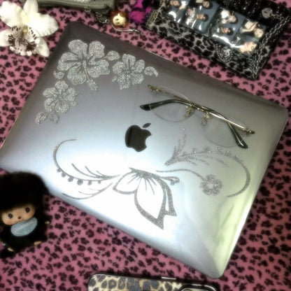 Tablet glitter stickers