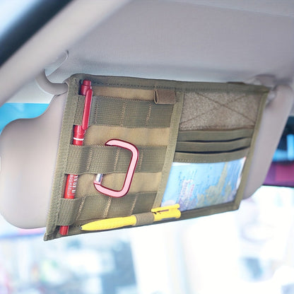 tactical car sun visor storage bag