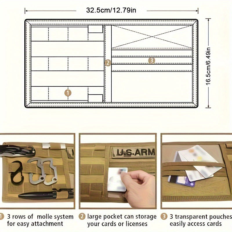 tactical car sun visor storage bag