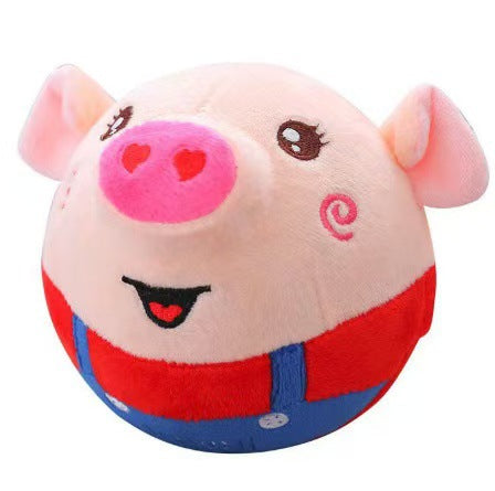 Talking Bouncing Pig Toy – Musical Plush Ball with Detachable and Washable Cover