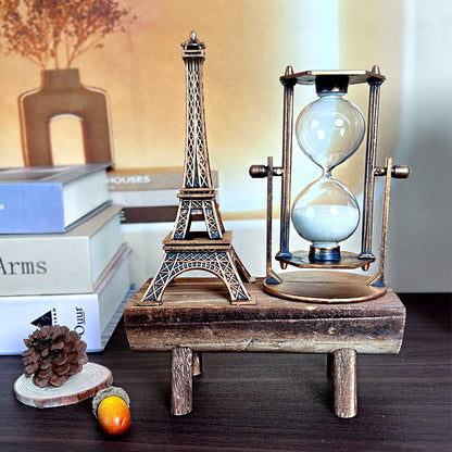 Tall rotating sand hourglass ornament
