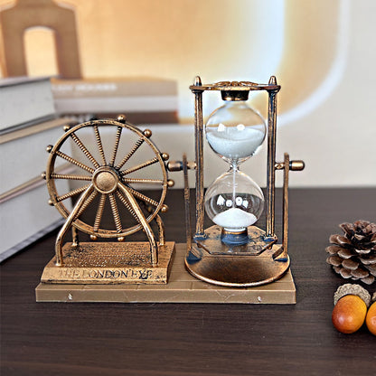 Tall rotating sand hourglass ornament