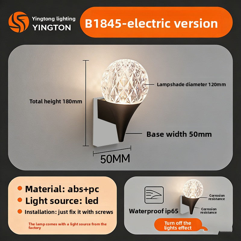 Tapered Crystal LED Wall Lamp