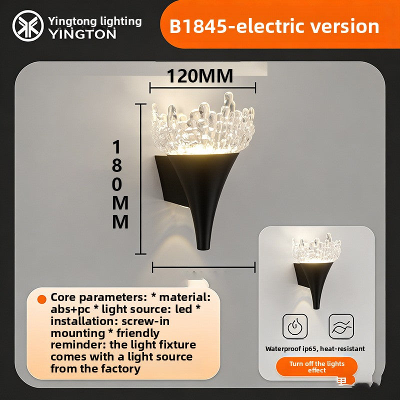 Tapered Crystal LED Wall Lamp