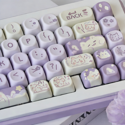 Taro Cat Keycaps