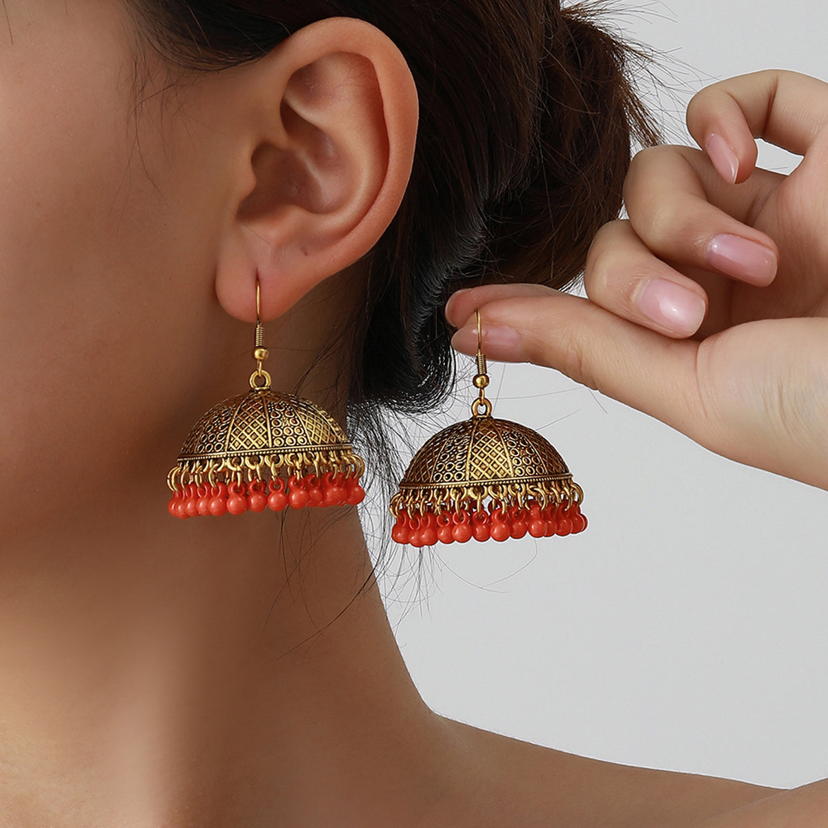 Tassel bell earrings