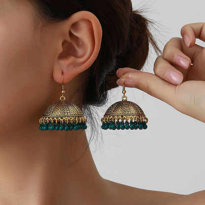 Tassel bell earrings