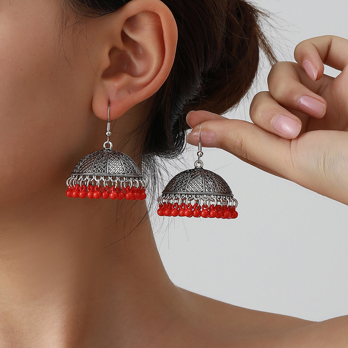 Tassel bell earrings