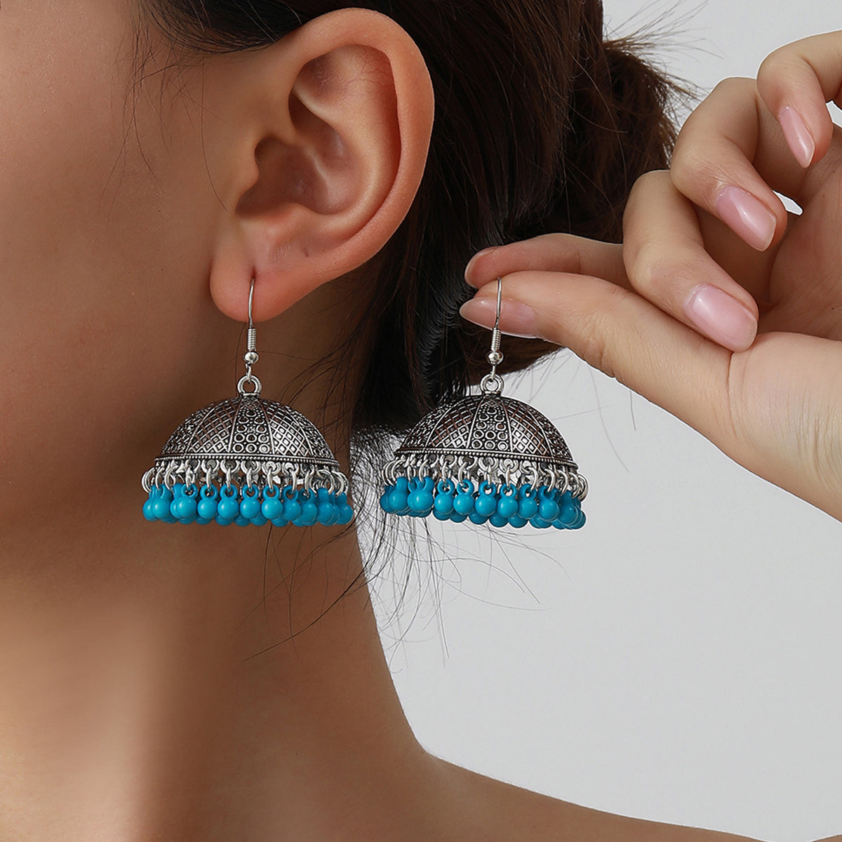 Tassel bell earrings