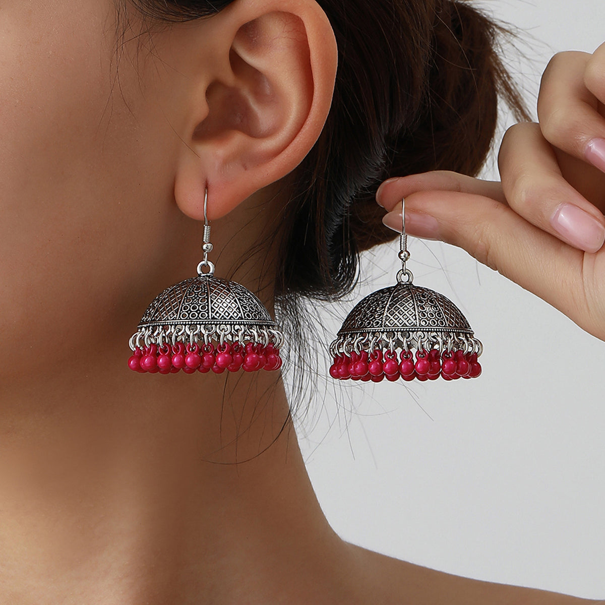 Tassel bell earrings