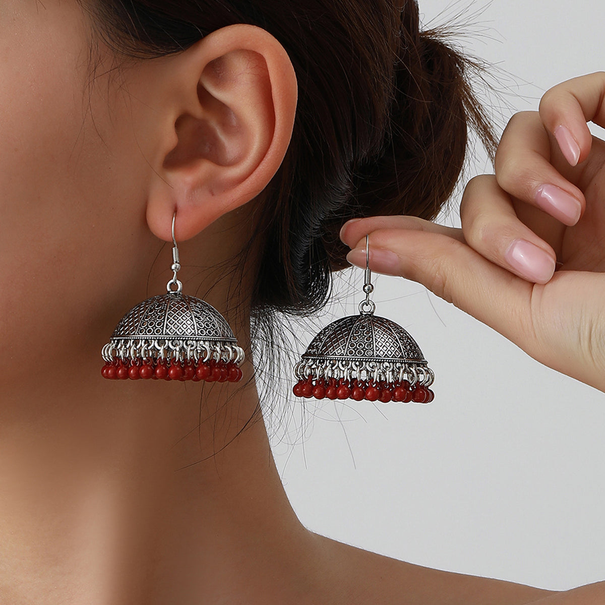 Tassel bell earrings