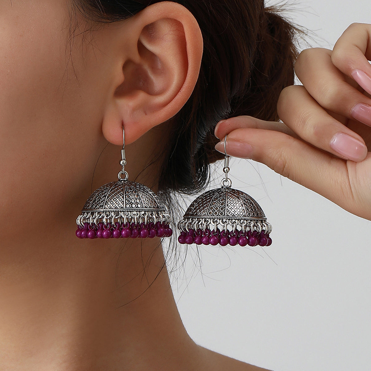Tassel bell earrings