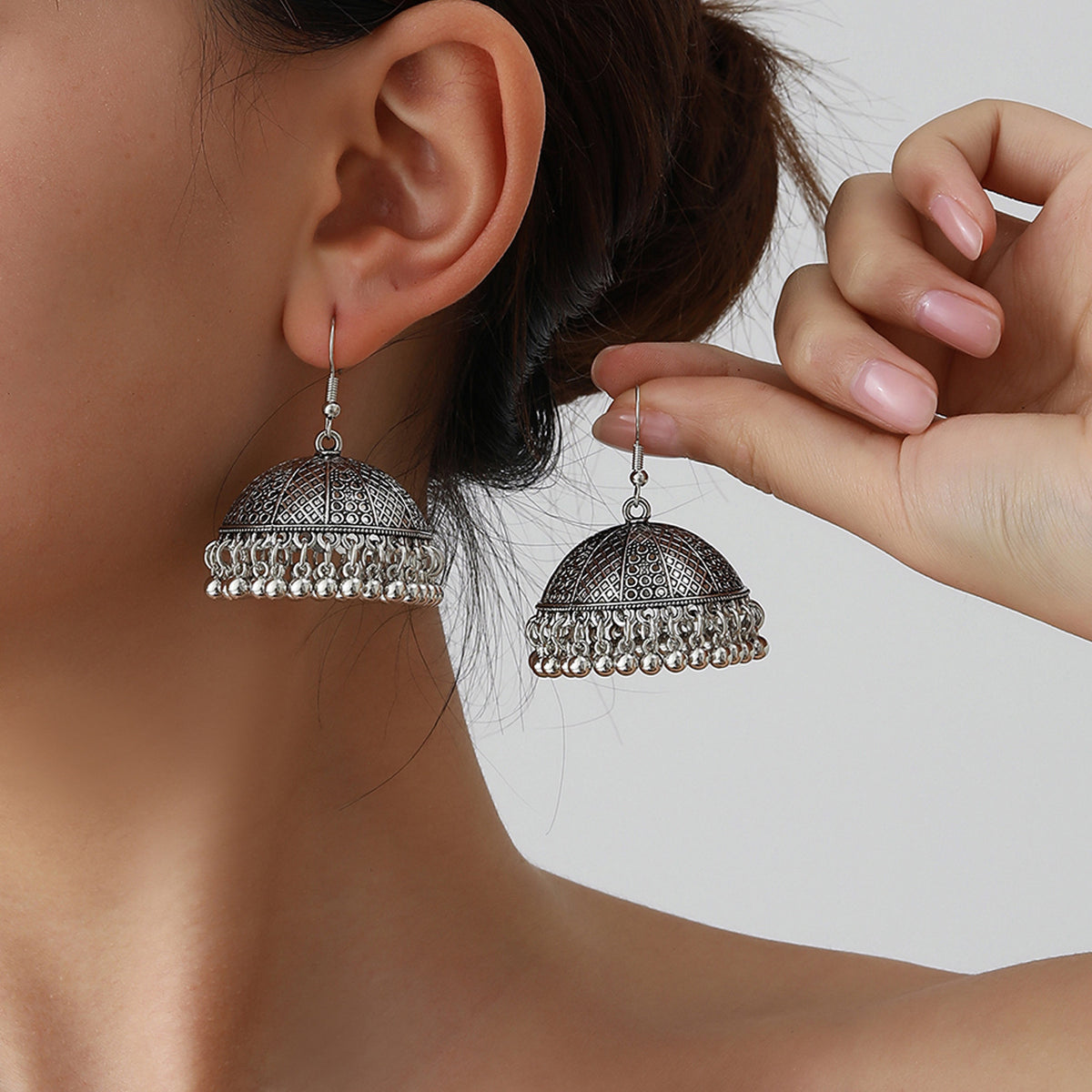 Tassel bell earrings