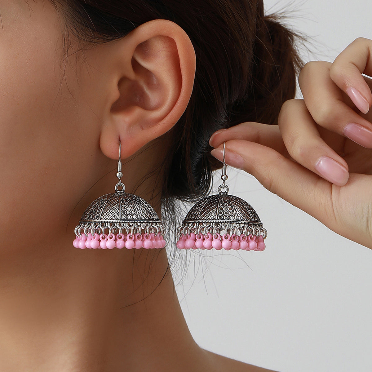 Tassel bell earrings