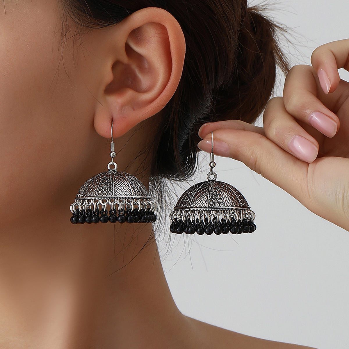 Tassel bell earrings