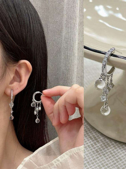 Tassel ear clips for non-pierced ears
