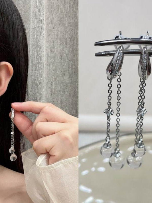 Tassel ear clips for non-pierced ears