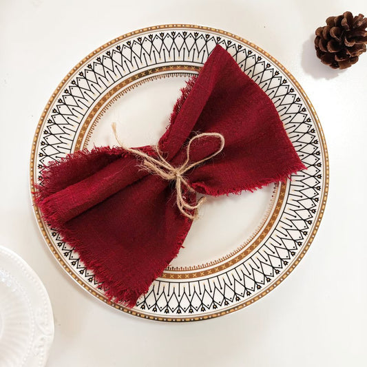 Tassel Edge Cotton Napkins