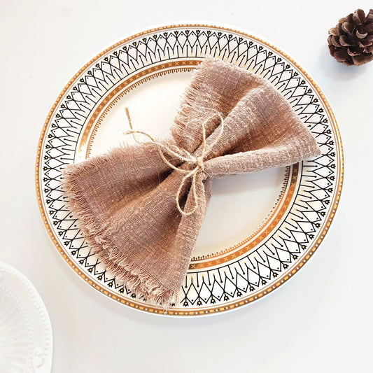 Tassel Edge Cotton Napkins