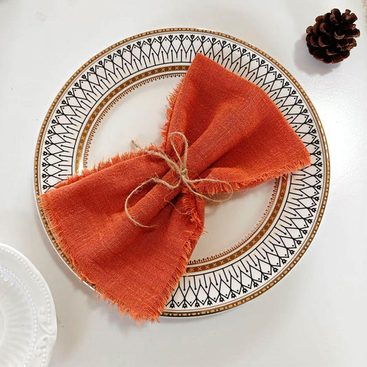 Tassel Edge Cotton Napkins