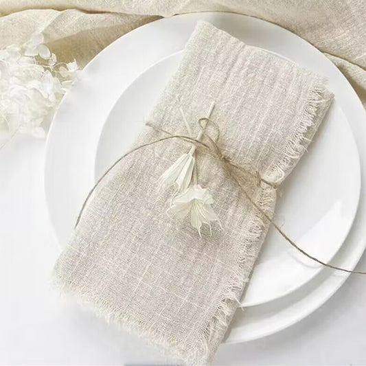 Tassel Edge Cotton Napkins
