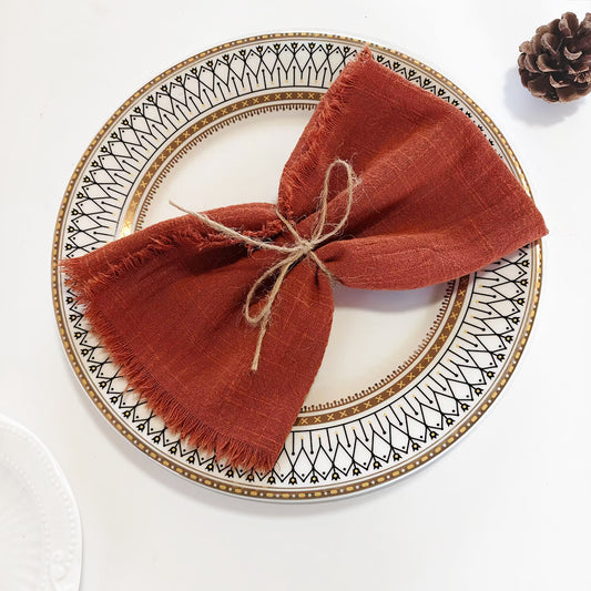 Tassel Edge Cotton Napkins
