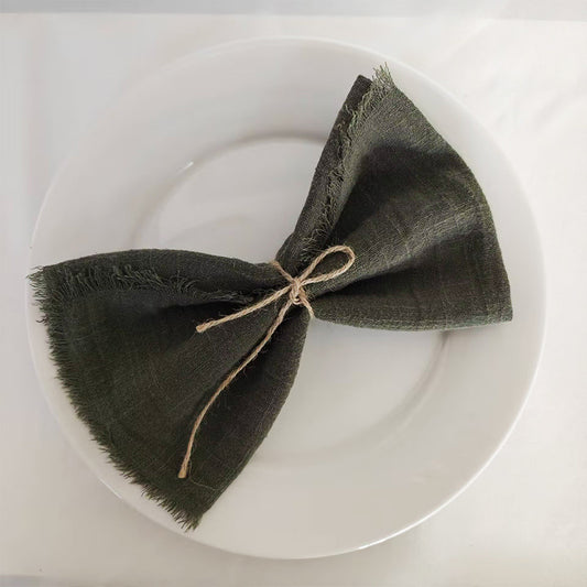 Tassel Edge Cotton Napkins