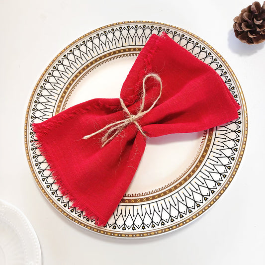 Tassel Edge Cotton Napkins