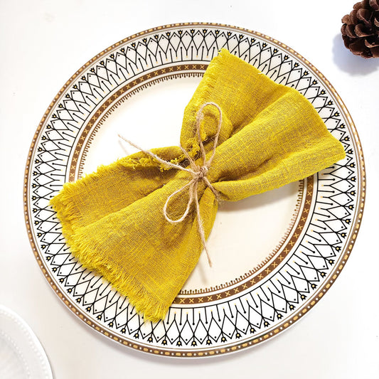 Tassel Edge Cotton Napkins