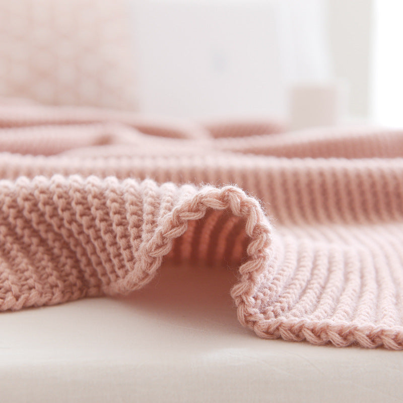 Tassel Knitted Throw Blanket